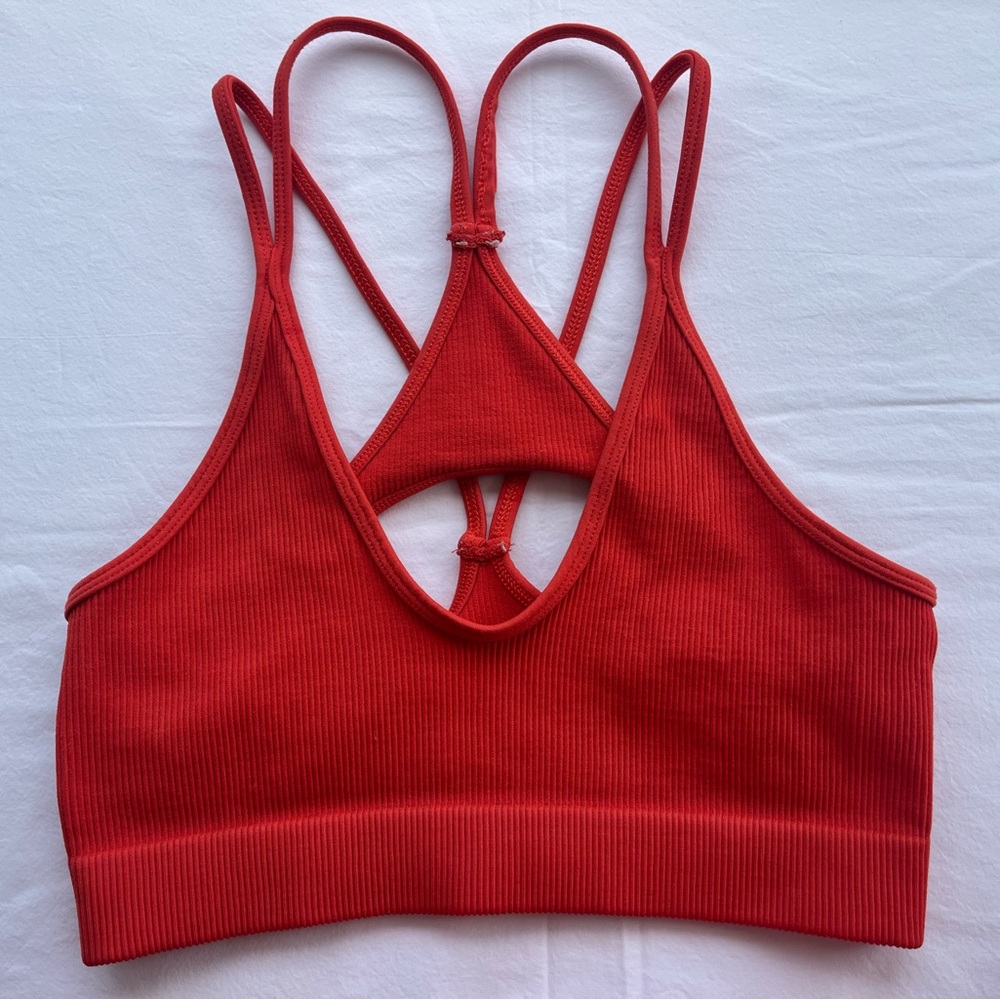 Free people orange sports bra